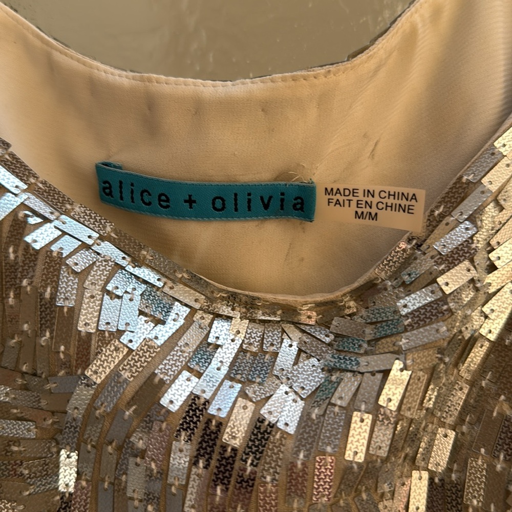 Silver Sequin Short Sleeve Top - Evening Sparkle - Picture 3 of 5